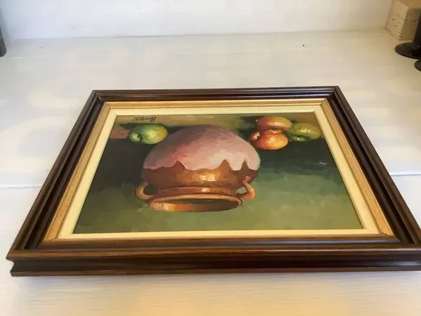 Illustration numéro 4 du produit Tableau nature morte huile sur toile signée