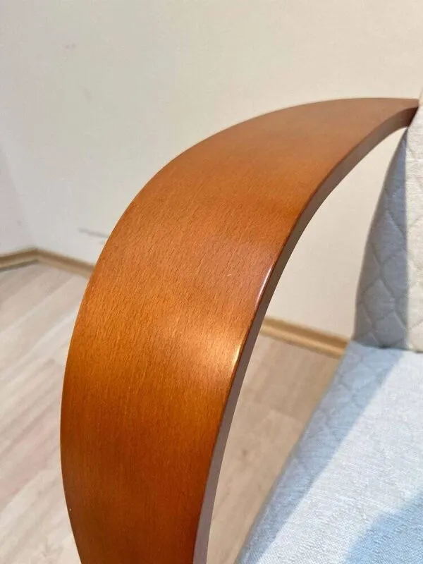 Illustration numéro 4 du produit Fauteuil espagnol en hêtre et contreplaqué, années 1990.