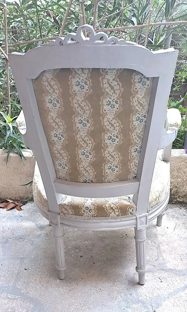 Illustration numéro 4 du produit Fauteuil Napoléon III Victorien Tissu velours XIX