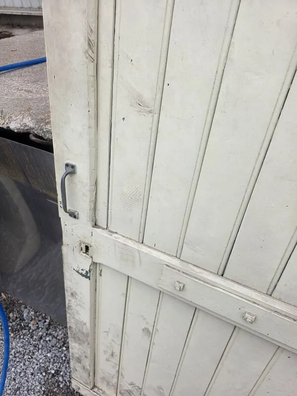 Illustration numéro 4 du produit Porte de grange en chêne massif du XIXè