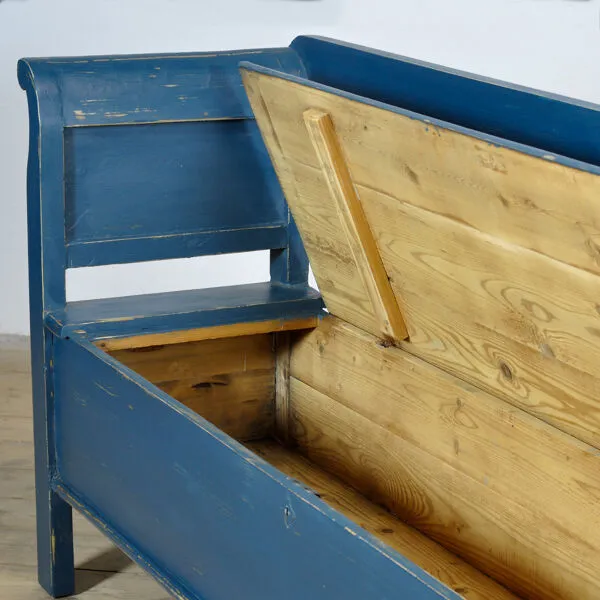 Illustration numéro 4 du produit Banc en pin ancien à plateau rabattable, années 1900