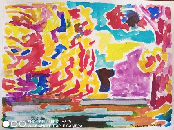 Illustration numéro 4 du produit pierre Lacroux (1909- 1993) Gouache sur papier 24 x 32 cm - de 1989 - (319)