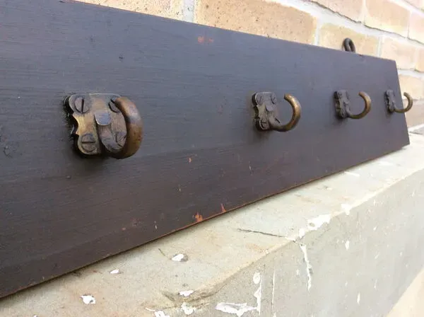 Illustration numéro 4 du produit Porte manteaux mural 5 patères bistrot