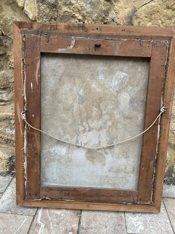 Illustration numéro 4 du produit Tableau vintage – Huile sur toile bouquet de fleurs – signé – années 50