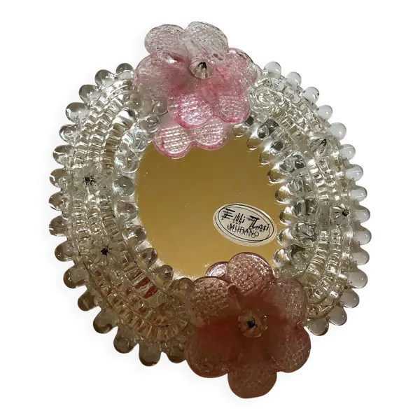 Illustration numéro 4 du produit Petit miroir fleurs Murano