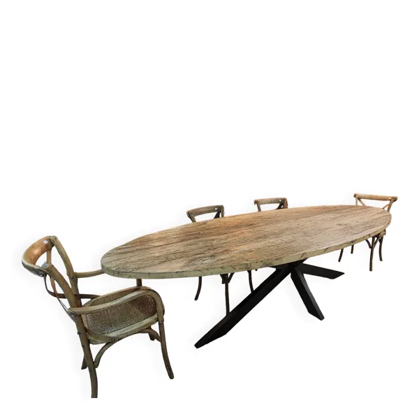 Illustration numéro 4 du produit Table ovale industriel