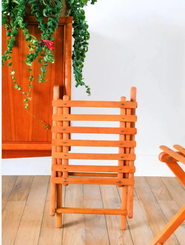 Illustration numéro 4 du produit Paire de tabourets pliants anciens