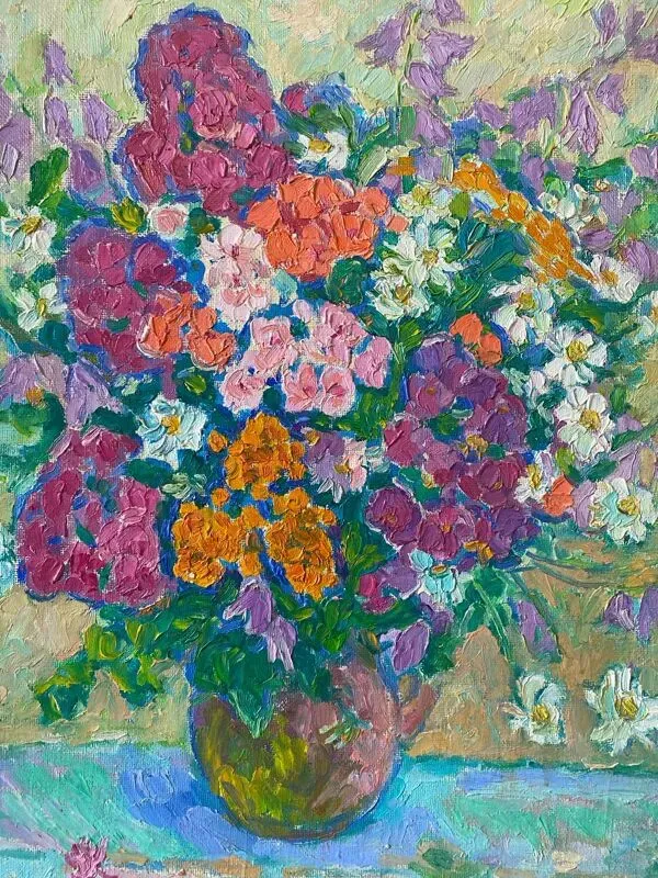 Illustration numéro 4 du produit Fleurs signé école russe XXeme siècle