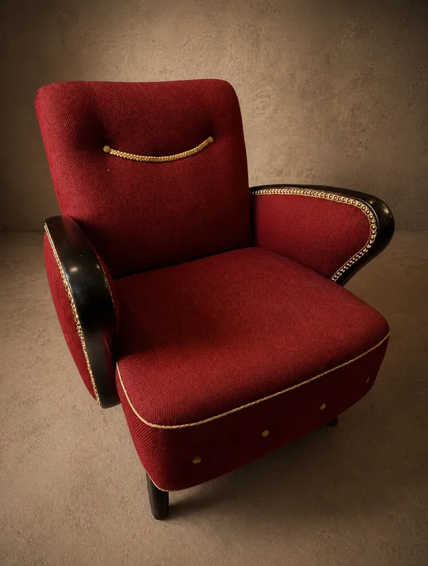 Illustration numéro 4 du produit Paire Fauteuil Club Art Deco circa 1940