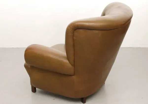 Illustration numéro 4 du produit Fauteuil club vintage en cuir Danemark