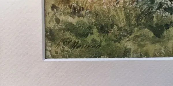 Illustration numéro 4 du produit Aquarelle Vue de Brièvres - Signée Henri Laurent Mouren (1844-1922)