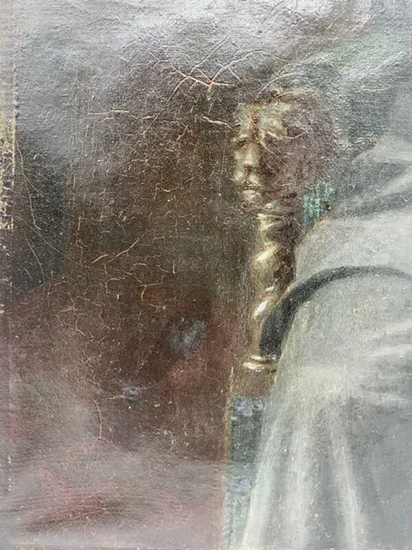 Illustration numéro 4 du produit Tableau ancien, portrait d’un homme de lettres signé daté 1863