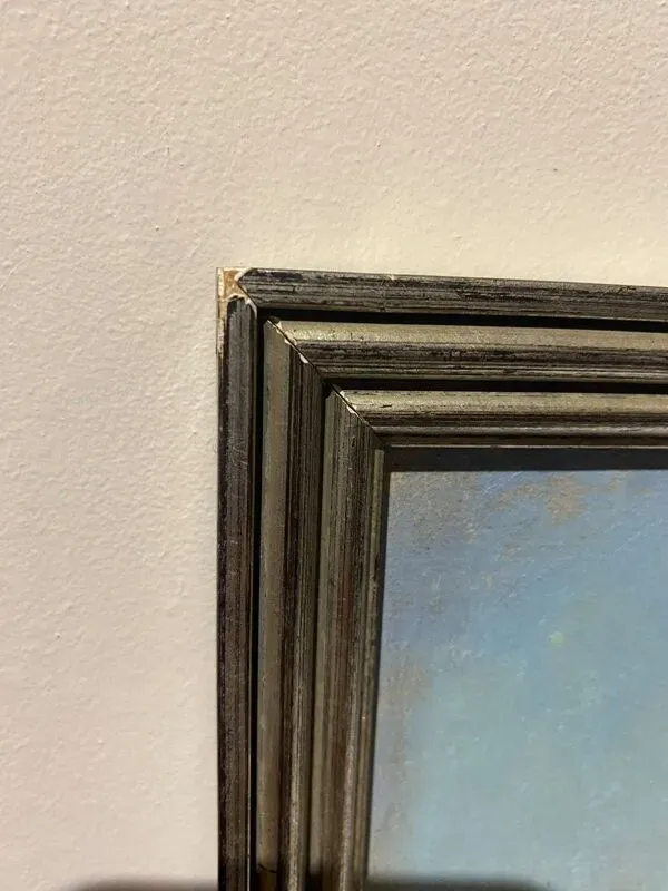 Illustration numéro 4 du produit Tableau ancien, paysage bord d’un étang, Signé Michel Loche ( 1897;1976)