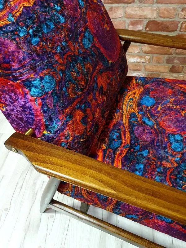 Illustration numéro 4 du produit Fauteuil Fox « Lis » rénové, Pologne, années 1960, par Henryk Lis