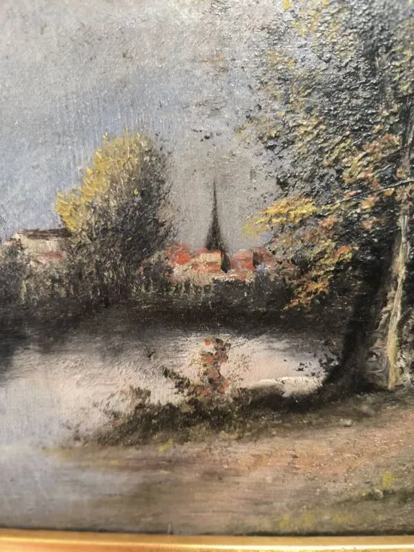 Illustration numéro 4 du produit Tableau huile sur toile, école française fin XIXeme