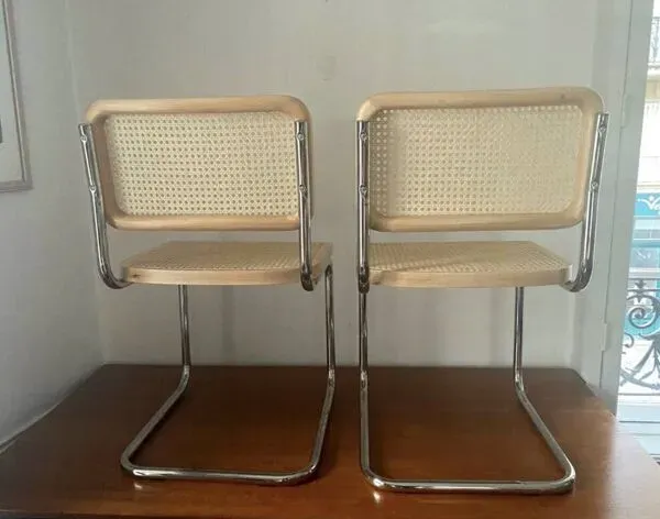 Illustration numéro 4 du produit Chaise Cesca B32 Marcel Breuer - Hêtre clair- Made in Italy