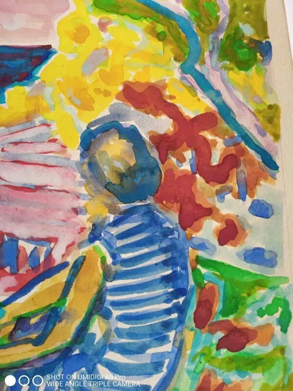 Illustration numéro 4 du produit Gouache paysage et personnage, Pierre Lacroux (1909- 1993)