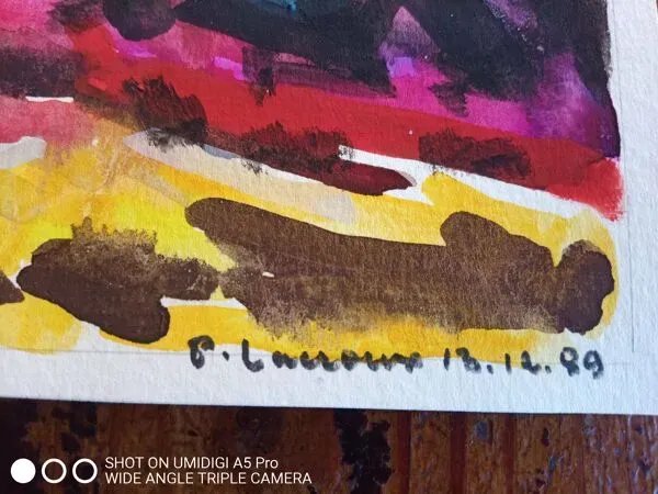 Illustration numéro 4 du produit pierre Lacroux (1909- 1993) Gouache sur papier 24 x 32 cm - de 1989 - (314)