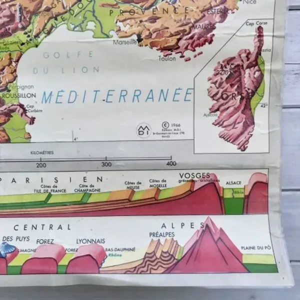 Illustration numéro 4 du produit Carte scolaire M.D.I la France