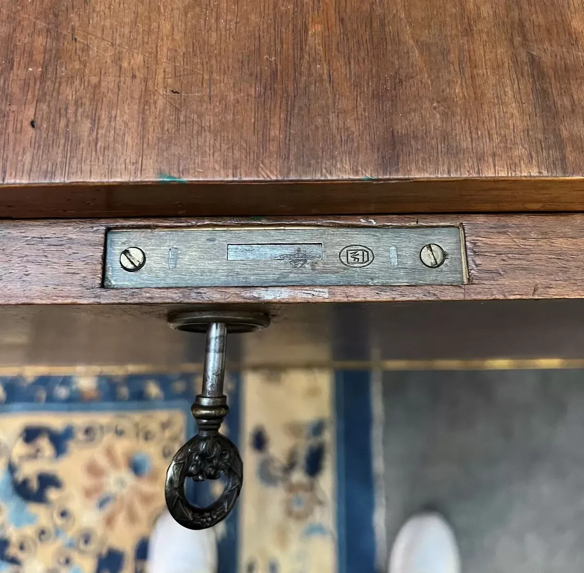 Illustration numéro 4 du produit Bibliothèque bureau scandinave en teck et fer noir, ladderax