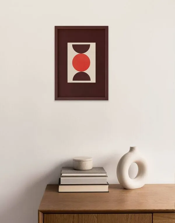 Illustration numéro 4 du produit Collage abstrait sur papier encadrée signée eawy