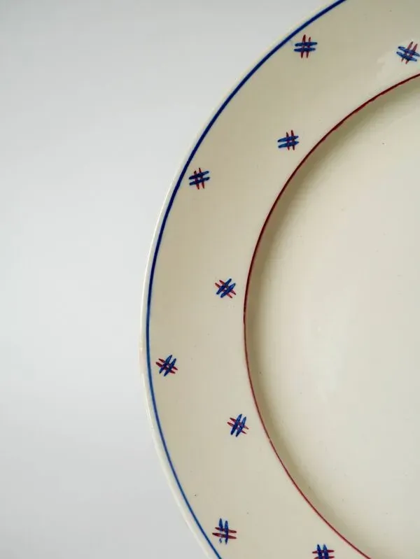 Illustration numéro 4 du produit Plat rond, Lunéville modèle E Pierrée, 1940