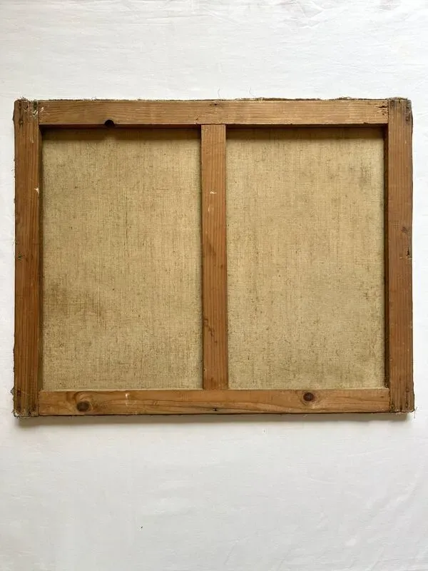 Illustration numéro 4 du produit Peinture ancienne huile sur toile paysage signée Lucien Félix Henry, 19eme siècle