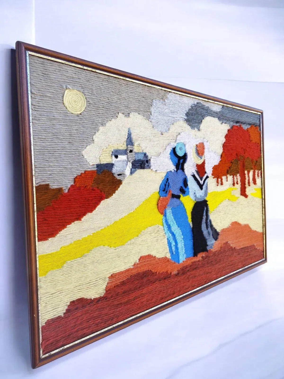 Illustration numéro 4 du produit Tableau vintage fil de laine