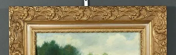 Illustration numéro 4 du produit Huile sur Toile « Pâturages » de N. Okolowicz – Début XXe