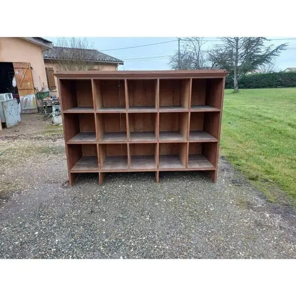 Illustration numéro 4 du produit Meuble étagère de magasin en chêne des années 30