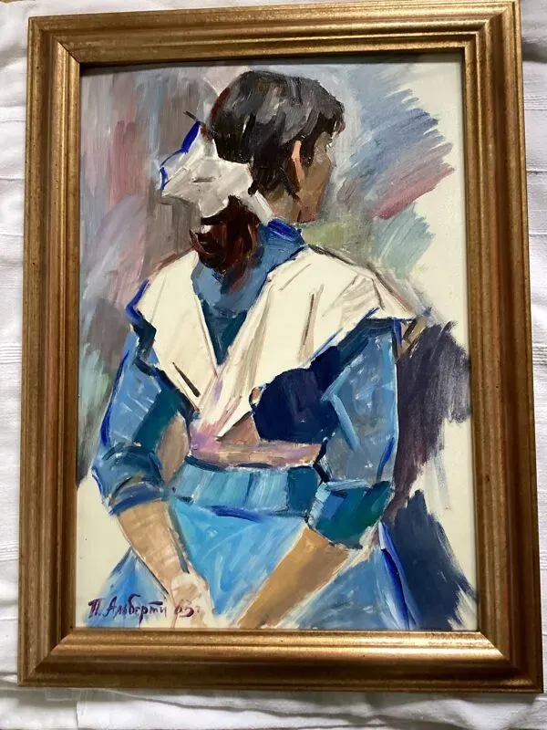 Illustration numéro 4 du produit Tableau Huile sur toile signé dimension : hauteur -57cm- largeur -41 cm-