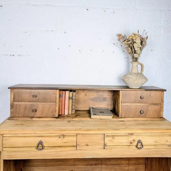 Illustration numéro 4 du produit Caisson de bureau à tiroirs en bois patiné