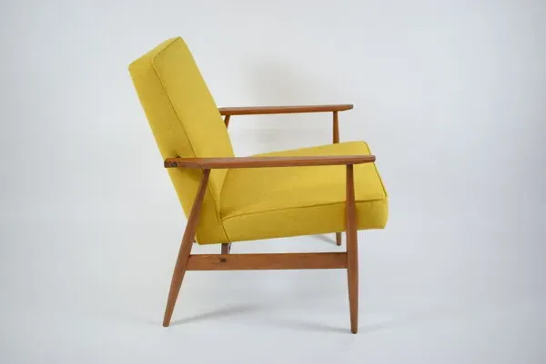 Illustration numéro 4 du produit Fauteuil, années 70, couleur jaune