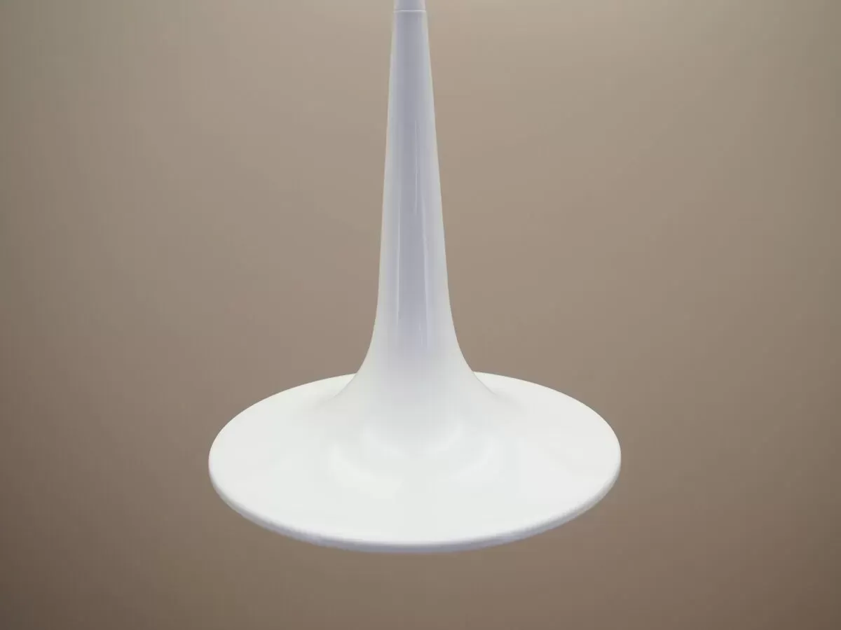 Illustration numéro 4 du produit Lampe à suspension blanche, design danois, années 1970, fabricant : Frandsen