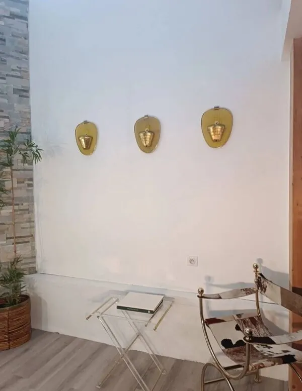 Illustration numéro 4 du produit Suite d'appliques murales par MM pour Ateliers Mategot 1950s