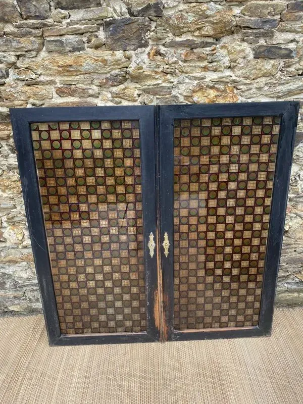 Illustration numéro 4 du produit Portes de placard double en bois et verre