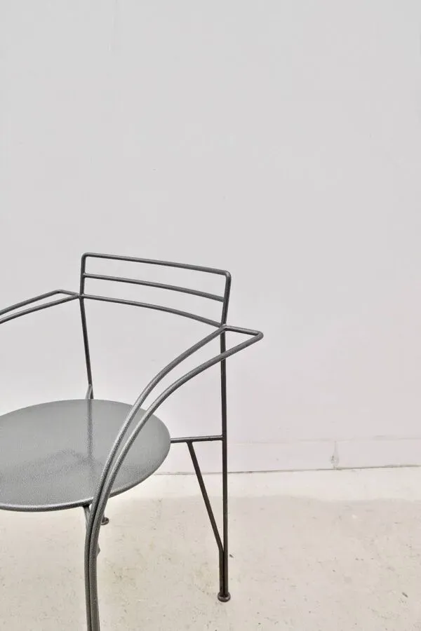 Illustration numéro 4 du produit Chaise « Lune d’argent » de Pascal MOURGUE pour FERMOB en métal, 1980