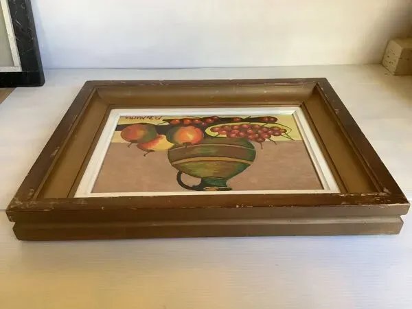 Illustration numéro 4 du produit Tableau nature morte huile sur panneau signée