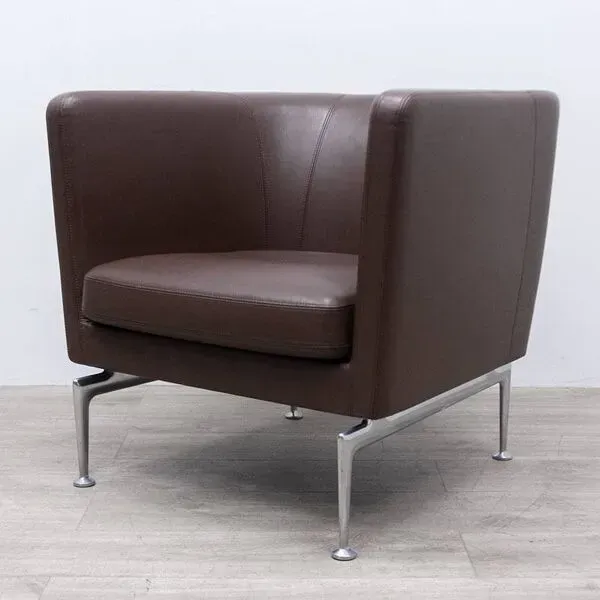 Illustration numéro 4 du produit Fauteuil en cuir Vitra Suita Club Armchair Marron