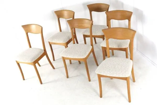 Illustration numéro 4 du produit Ensemble de 6 chaises Juul Kristensen pour JK Denmark - design danois