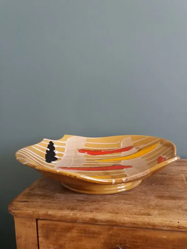 Illustration numéro 4 du produit Coupe à fruits, plat en céramique Vercor style Vallauris années 60 70