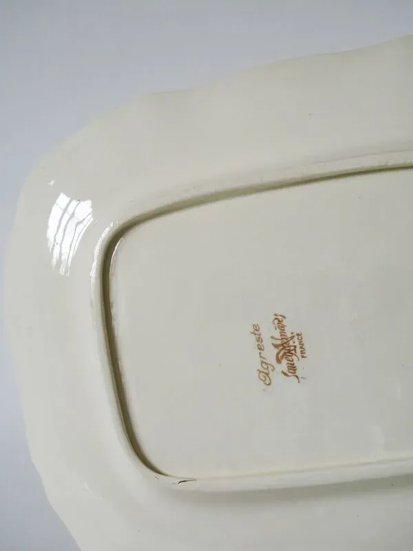 Illustration numéro 4 du produit Plat rectangulaire Digoin Sarreguemines modèle Agreste, 1960