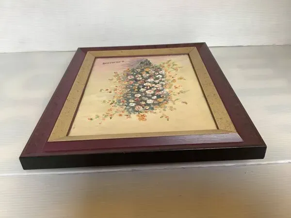 Illustration numéro 4 du produit Cadre tableau huile sur toile ''fleurs'' signé Declercq