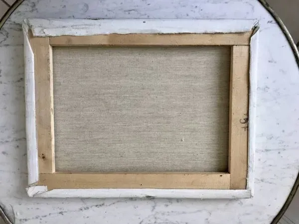 Illustration numéro 4 du produit Tableau huile sur toile rivière vintage