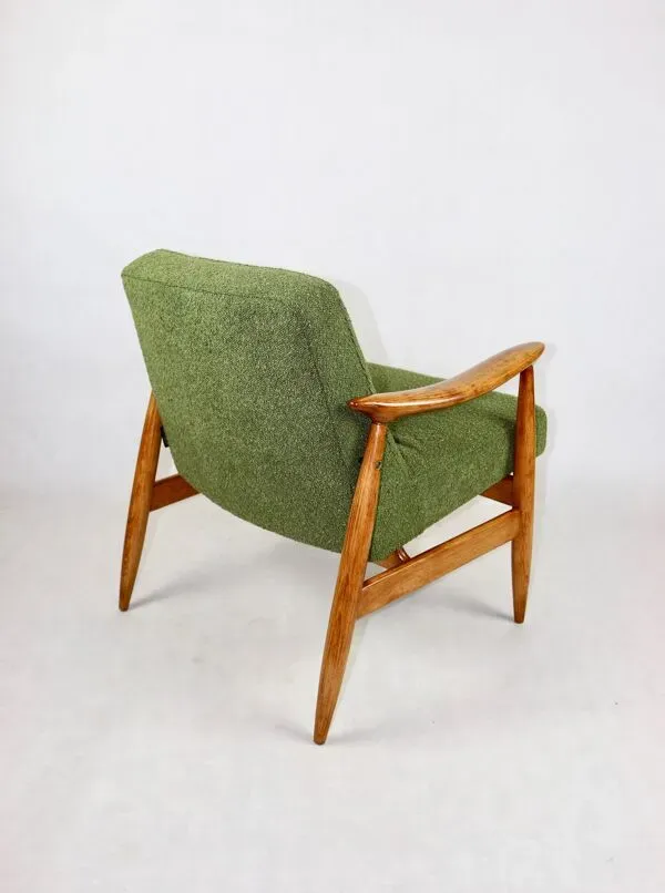 Illustration numéro 4 du produit Fauteuil vintage GFM 300-202 design J.Kedziorek Loft années 70 boucle verte - 2 pièces disponibles