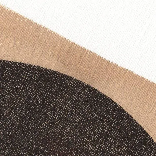 Illustration numéro 4 du produit Peinture abstraite sur papier encadrée signée Eawy col. marron et noir