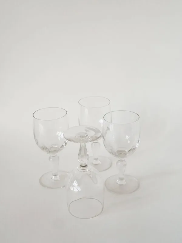Illustration numéro 4 du produit Lot de 4 verres à vin en cristal, 1930
