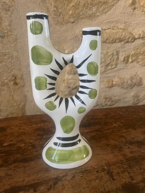 Illustration numéro 4 du produit REVERNAY. Vase sculpture barbotine 1970’s h 25cm