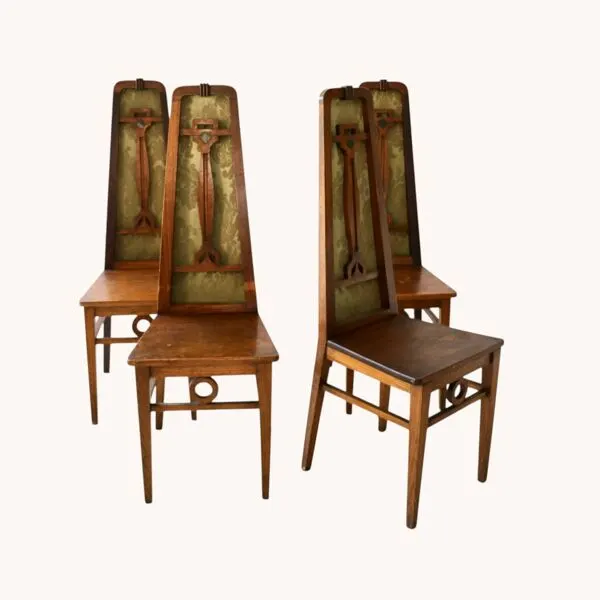 Illustration numéro 4 du produit 4 Chaises art&craft, Angleterre, fin19eme.