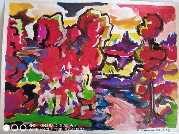 Illustration numéro 4 du produit pierre Lacroux (1909- 1993) Gouache sur papier 24 x 32 cm - de 1989 - (281)